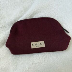 Gucci Beauty Burgundy Pouch